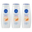 3 Pack x Nivea Care & Orange Body Wash, 22oz. (650ml)