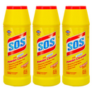 3 Pack x S.O.S Original Scent w/ Clorox Bleach Powder Cleanser, 21 oz (595g)