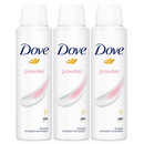 3 Pack x Dove Powder Anti-Perspirant Deodorant Body Spray, 5oz. (150ml)