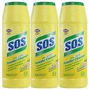 3 Pack x S.O.S Lemon Fresh Scent w/ Clorox Bleach Powder Cleanser, 21 oz.