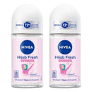 2 Pack x Nivea Hijab Fresh Bright & Fresh HALAL 72H Roll-On, 1.7oz (50ml)