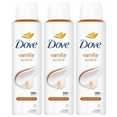 3 Pack x Dove Vanilla Scent 48H Anti-Perspirant Deodorant Spray, 5oz (150ml)