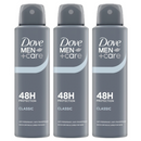 3 Pack x Dove Men Classic 48H Anti-Perspirant Deodorant Spray, 5oz (150ml)