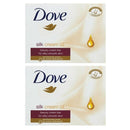 2 Count x Dove Silk Cream Oil Beauty Bar Soap Silky Smooth, 3.17oz