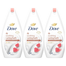 3 Pack x Dove Soothing Caring Bath Almond Oil & Hibiscus Scent, 15.2oz 450ml