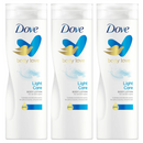 3 Pack x Dove Body Love Light Care Body Lotion For All Skin Types, 13.5oz