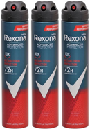 3 Count x Rexona Men Antibacterial Protection 72H + MotionSense 6.7oz (200ml)
