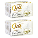6 Count x Silk Pearl Glow Beauty Bar Soap, 3.53oz Each