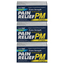 3 Pack x Extra Strength Pain Relief PM (500mg Caplets), 24ct.