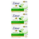 3 Count x Dove Refreshing Beauty Bar Cucumber & Green Tea, 3.17oz