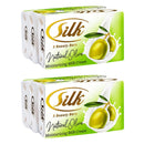 6 Count x Silk Natural Olive Beauty Bar Soap, 3.53oz Each