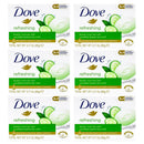 6 Count x Dove Refreshing Beauty Bar Cucumber & Green Tea, 3.17oz