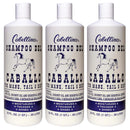 3 Pack x Cabellina Shampoo Del Caballo For Mane, Tail & Body, 32oz.