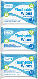 126 Wipes x Plastic Free & Plant Based Biodegradable Flushable Wipes