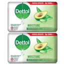 2 Count x Dettol Moisture Aloe Vera Avocado Antibacterial Soap, 3.5oz