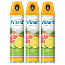3 Packs x Tropical Citrus Odor Neutralizer & Air Freshener by Wizard, 10oz.