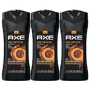 3 Pack x Axe Dark Temptation Dark Chocolate 3-in-1 Body Wash, 13.5oz (400ml)