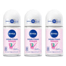 3 Pack x Nivea Hijab Fresh Bright & Fresh HALAL 72H Roll-On, 1.7oz (50ml)