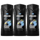 3 Pack x Axe Alaska Ocean Air & Bergamot 3-in-1 Body Wash, 13.5oz (400ml)