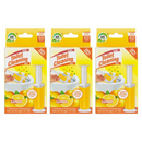 3 Pack x Lemon Scent Toilet Cleaning Gel - 60 Days - 3 Dispensers (42 Gel Stamps), 1.61oz