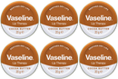 6 Pack x Vaseline Cocoa Butter Lip Therapy Tin Soothes Dry Lips, 20g 0.17oz