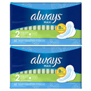 Always Maxi Long Super w/ Flexi-Wings Size 2 Sanitary Pads, 32 ct. (Pack of 2)
