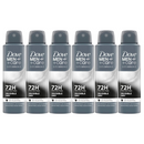 6 Pack x Dove Men Invisible Dry 72H Anti-Perspirant Deodorant Spray, 5oz