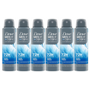 6 Pack x Dove Men Cool Fresh 72H Anti-Perspirant Deodorant Spray, 5oz 150ml