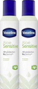 2 Pack x Vaseline Aloe Sensitive Anti-Perspirant Spray, 8.45oz (250ml)