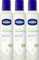 3 Pack x Vaseline Aloe Sensitive Anti-Perspirant Spray, 8.45oz (250ml)