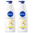 2 Pack x Nivea Extra Bright Firm & Smooth Q10 Super Food Body Lotion, 11.83oz