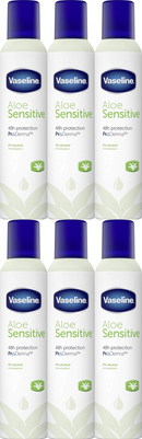 6 Pack x Vaseline Aloe Sensitive Anti-Perspirant Spray, 8.45oz (250ml)