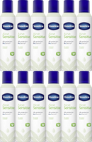 12 Pack x Vaseline Aloe Sensitive Anti-Perspirant Spray, 8.45oz (250ml)