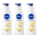 3 Pack x Nivea Extra Bright Firm & Smooth Q10 Super Food Body Lotion, 11.83oz