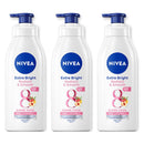 3 Pack x Nivea Extra Bright Radiant & Smooth UV Super Food Body Lotion, 11.83oz