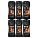 6 Pack x Axe Dark Temptation Dark Chocolate 3-in-1 Body Wash, 13.5oz (400ml)