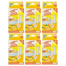 6 Pack x Lemon Scent Toilet Cleaning Gel - 60 Days - 6 Dispensers (84 Gel Stamps), 1.61oz