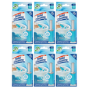 6 Pack x Ocean Scent Toilet Cleaning Gel - 60 Days - 6 Dispensers (84 Gel Stamps), 1.61oz