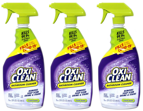 OxiClean Bathroom Cleaner - Fresh Scent, 32 Fl Oz (Pack of 3)