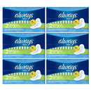 Always Maxi Long Super w/ Flexi-Wings Size 2 Sanitary Pads, 32 ct. (Pack of 6)