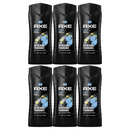 6 Pack x Axe Alaska Ocean Air & Bergamot 3-in-1 Body Wash, 13.5oz (400ml)