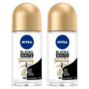 2 Pack x Nivea Black & White Invisible Silky Smooth Roll-On, 1.7oz (50ml)