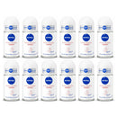12 Pack x Nivea Extra Bright Silk Touch 72H Anti-Perspirant Roll-On, 1.7oz (50ml)