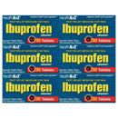 6 Pack x Ibuprofen Pain Reliever / Fever Reducer (200mg Tablets), 30ct.