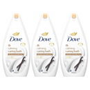 3 Pack x Dove Calming Caring Bath Shea Butter & Vanilla Scent 15.2oz (450ml)