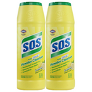 2 Pack x S.O.S Lemon Fresh Scent w/ Clorox Bleach Powder Cleanser, 21 oz.