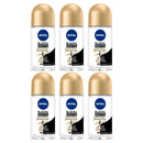 6 Pack x Nivea Black & White Invisible Silky Smooth Roll-On, 1.7oz (50ml)