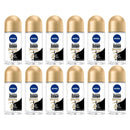12 Pack x Nivea Black & White Invisible Silky Smooth Roll-On, 1.7oz (50ml)