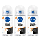 3 Pack x Nivea Black & White Invisible Ultimate Impact 72H Roll-On, 1.7oz