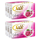 6 Count x Silk Velvety Rose Beauty Bar Soap, 3.53oz Each